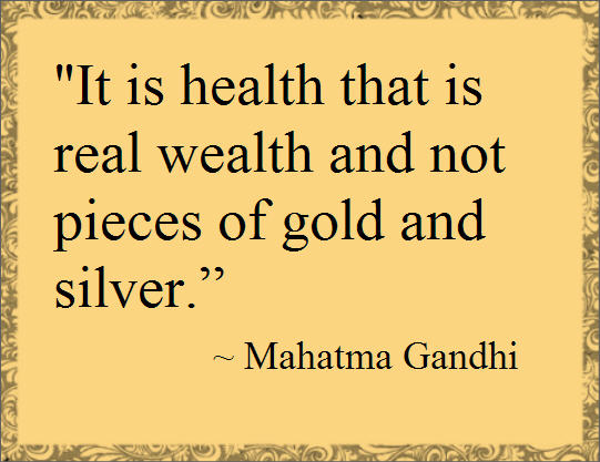 Sagt om helse av Mahatma Gandhi
