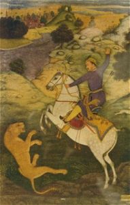 Emperor Babur Jakter på en Tiger